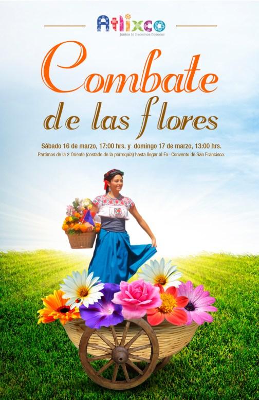 cartel combate de las flores